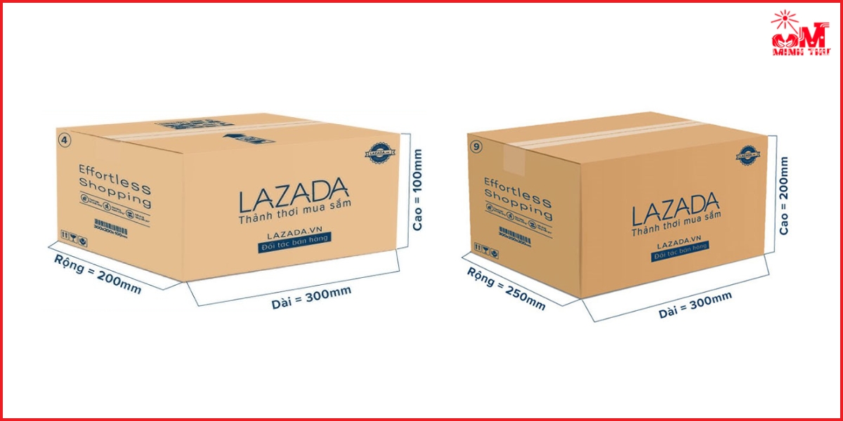 Lưu ý về thùng carton đóng hàng Lazada