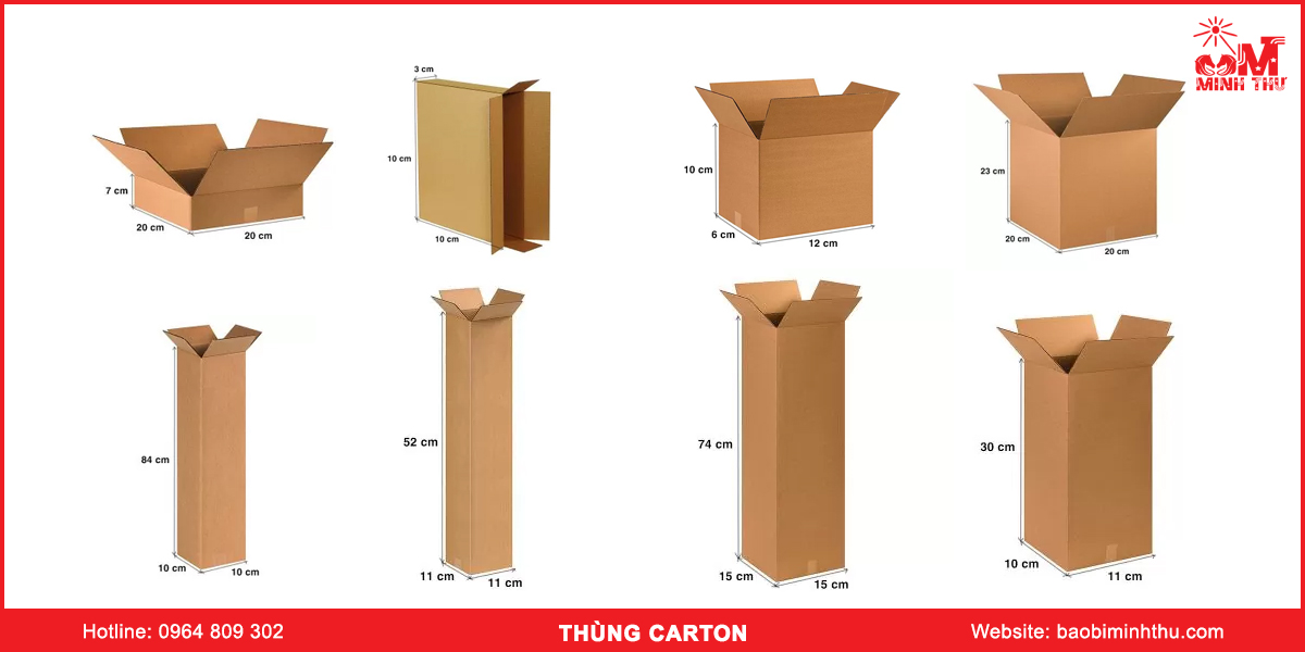 Phân loại thùng carton theo kích thước